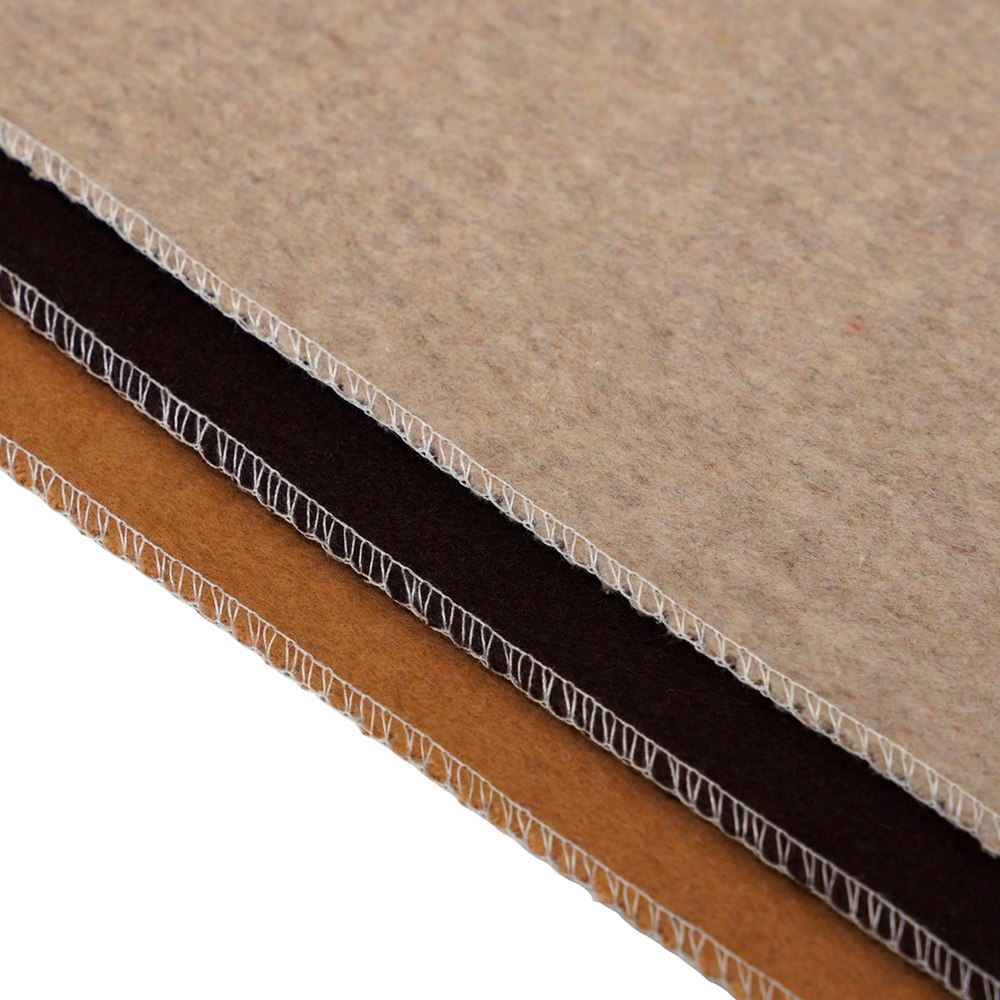 50% Lã, 40% Poliéster, 10% Outras Fibras, 720 G/M, Cor Pasta de Feijão, Tecido Grosso de Lã Dupla Face, ML-0124-4382-1