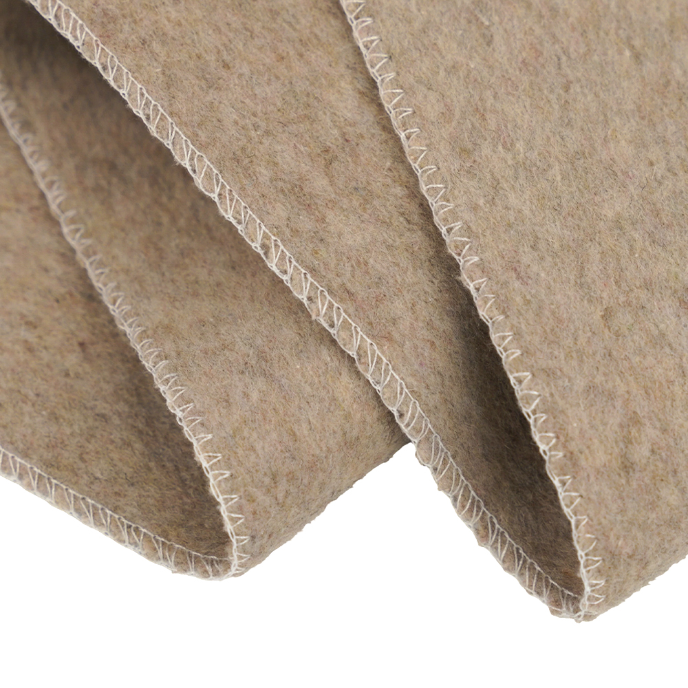 50% Lã, 40% Poliéster, 10% Outras Fibras, 720 G/M, Cor Pasta de Feijão, Tecido Grosso de Lã Dupla Face, ML-0124-4382-1