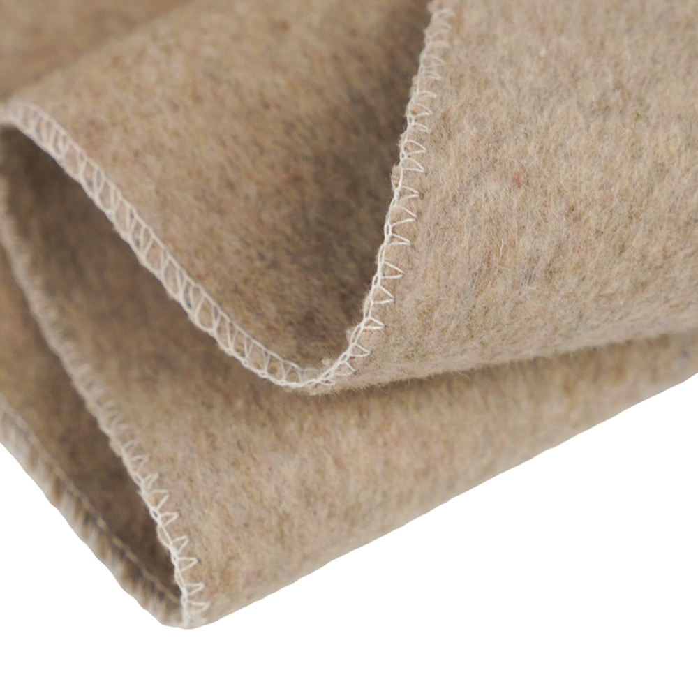 50% Lã, 40% Poliéster, 10% Outras Fibras, 720 G/M, Cor Pasta de Feijão, Tecido Grosso de Lã Dupla Face, ML-0124-4382-1