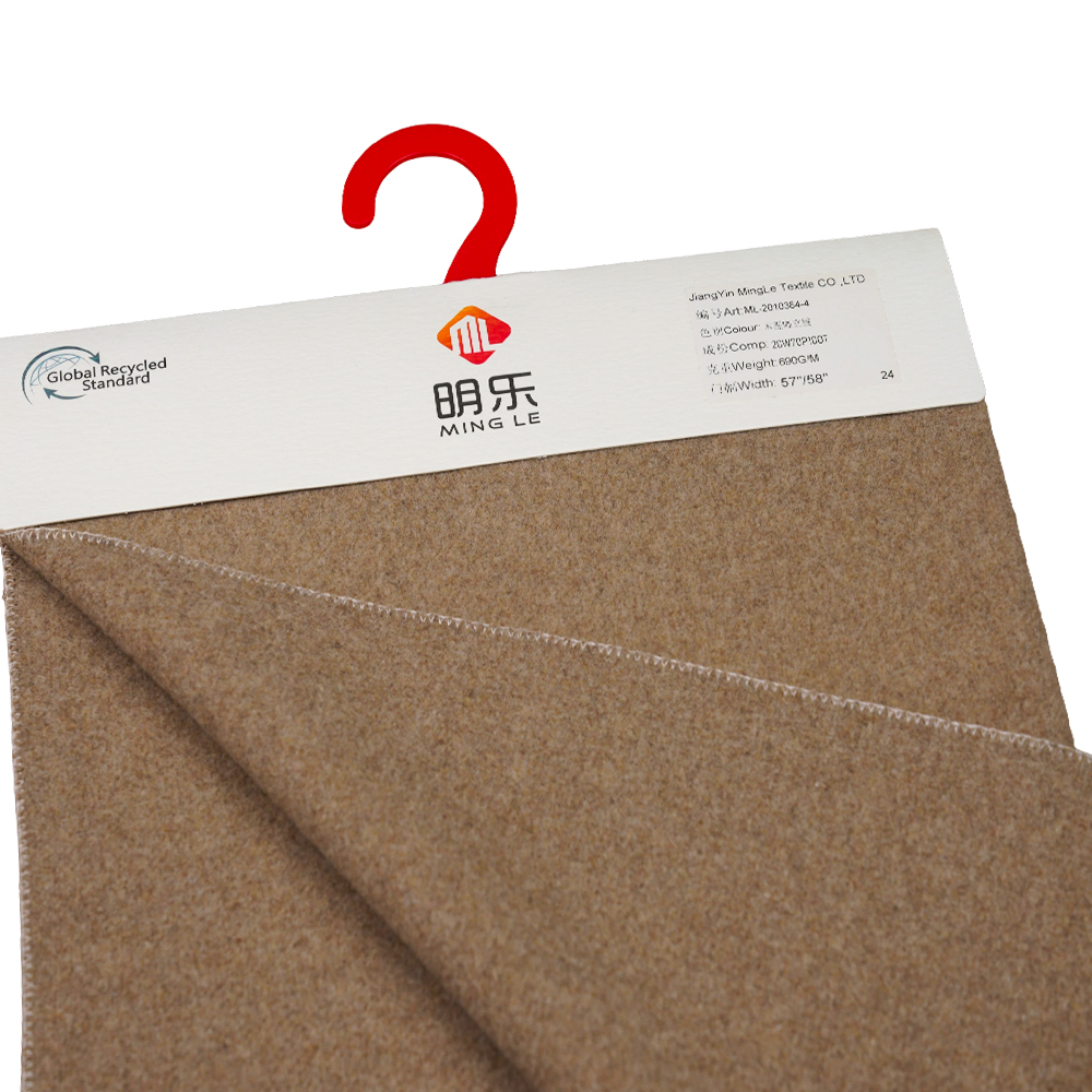 20% lã, 70% poliéster, 690g/m, tom terra, tecido felpudo, ML-2010384-4