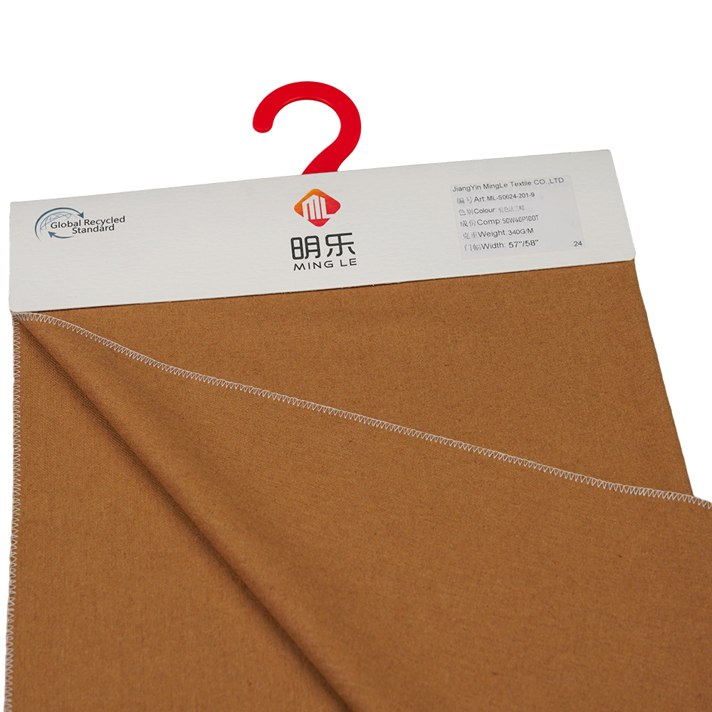 50% Lã, 40% Poliéster, 10% Outras Fibras, 340G/M, Camelo, Tecido de Flanela, ML-S0624-201-9