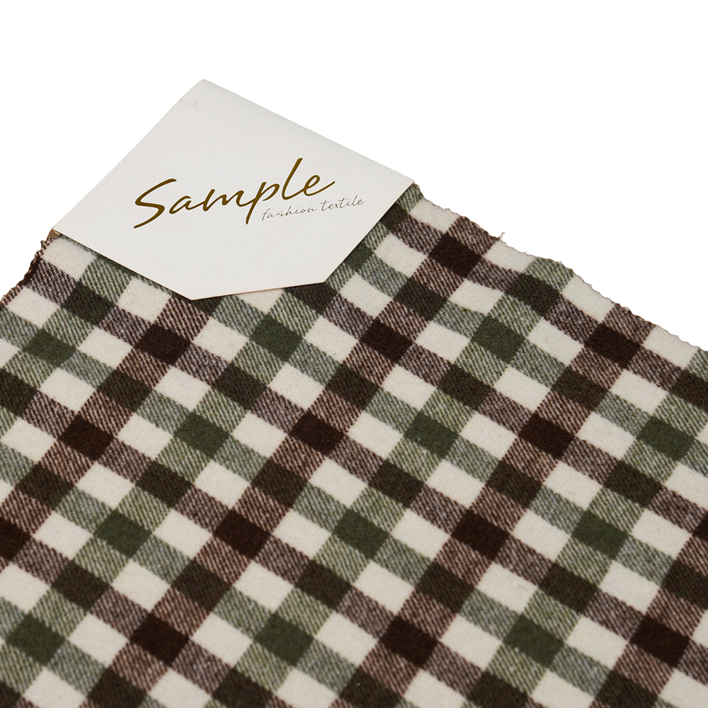 100% outro, 410 G/M verde, marrom e branco, fio de tweed, ML-701234