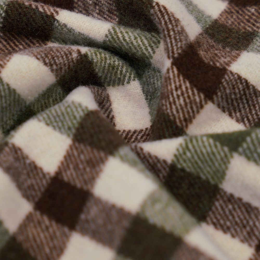 100% outro, 410 G/M verde, marrom e branco, fio de tweed, ML-701234