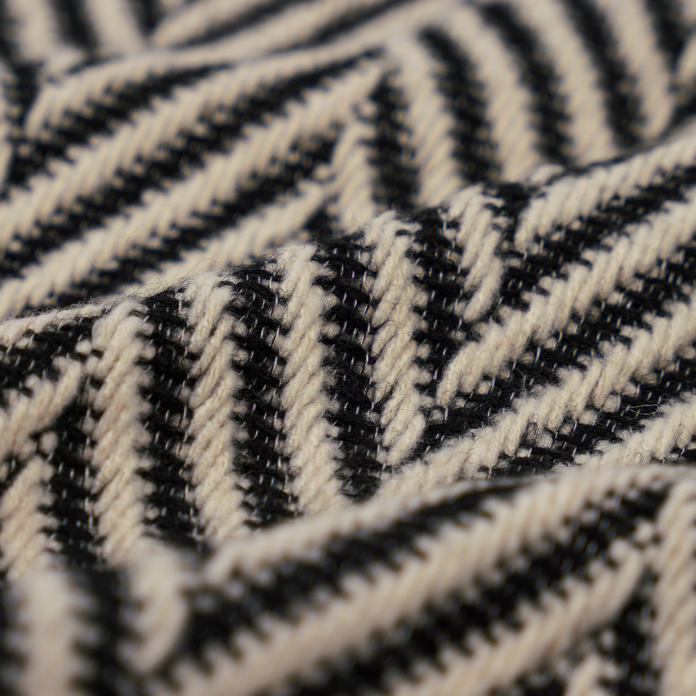 100% outro, 720 G/M, preto e branco clássico, fio de tweed, ML-70230021-22090