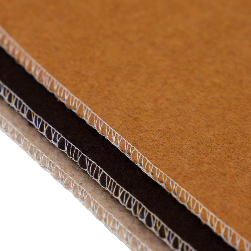 20% Lã, 70% Poliéster, 10% Outras Fibras, 870G/M, Camelo, Tecido de Lã Dupla Face, ML-110037-9