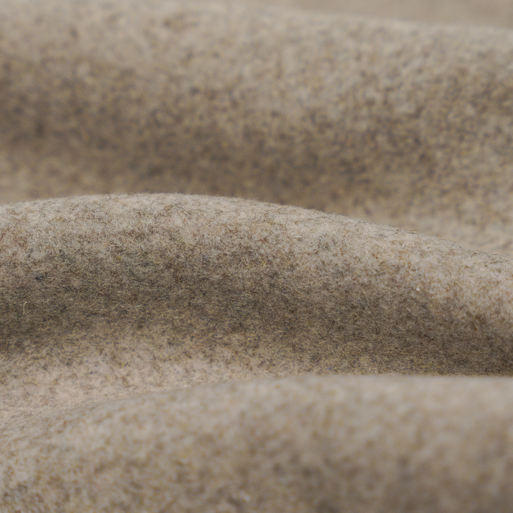 50% Lã, 40% Poliéster, 10% Outras Fibras, 770 G/M, Pasta de Feijão Leve Natural, Tecido Sarja Melton, ML-0124-4425