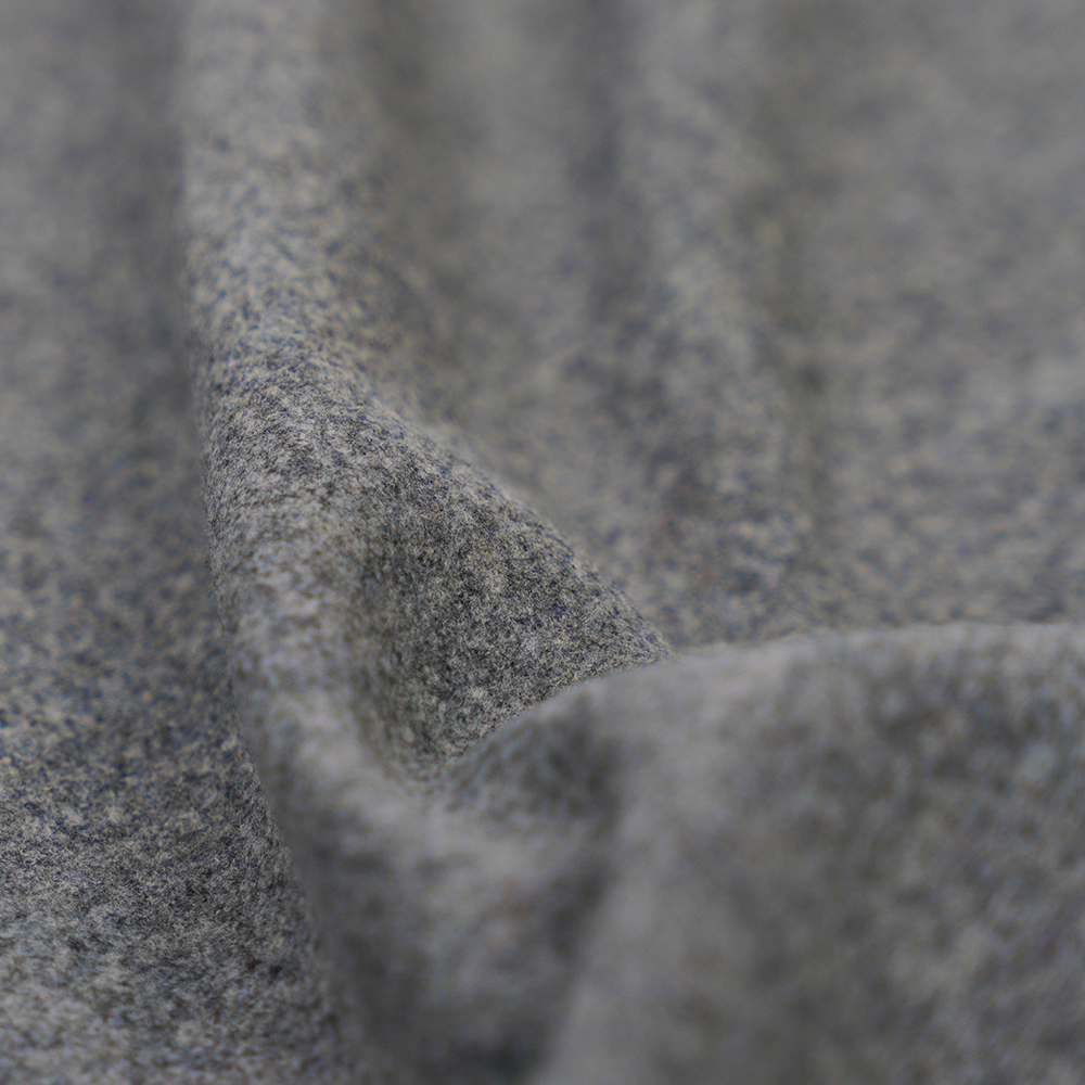 9% Lã, 66% Poliéster, 25% Outras Fibras, 400G/M, Cinza, Tecido de Flanela, ML-0124-4169