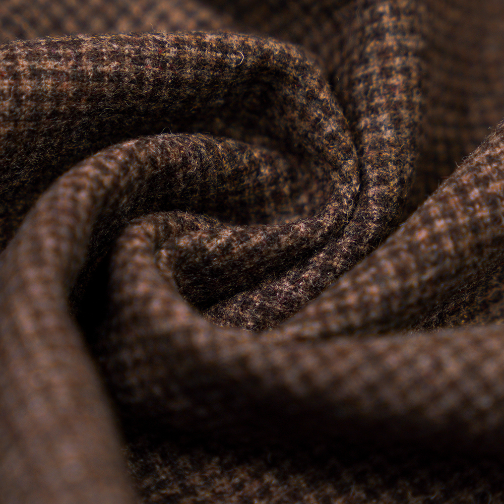 60% Lã, 30% Poliéster, 10% Outras Fibras, 300 G/M, Café Misto + Pasta de Feijão Vermelho Painço, Tecido de Flanela, ML-S06-050