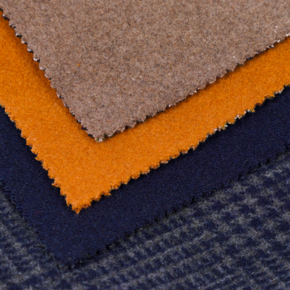 55% Lã, 45% Outro,r 645G/M, Azul Marinho, Tecido de Veludo Dupla Face, ML-3010305-1