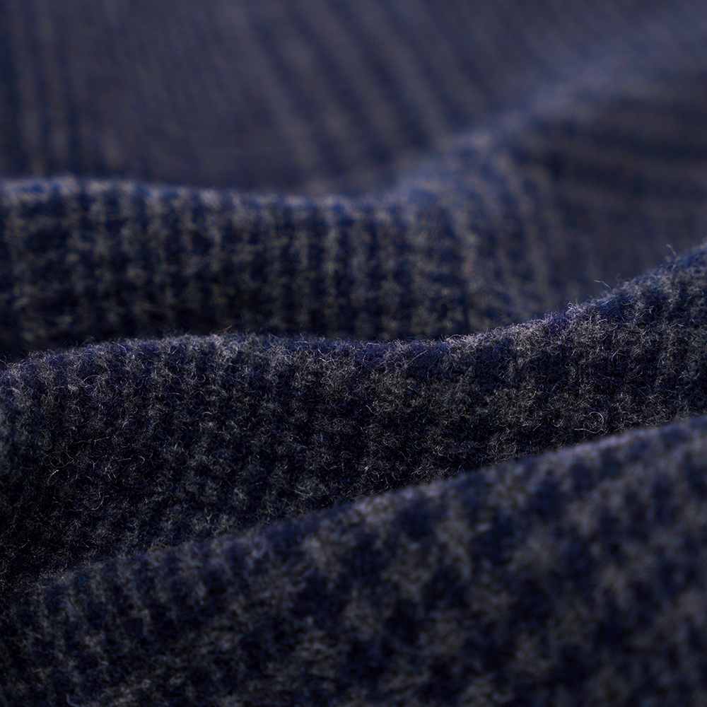 55% Lã, 45% Outro,r 645G/M, Azul Marinho, Tecido de Veludo Dupla Face, ML-3010305-1