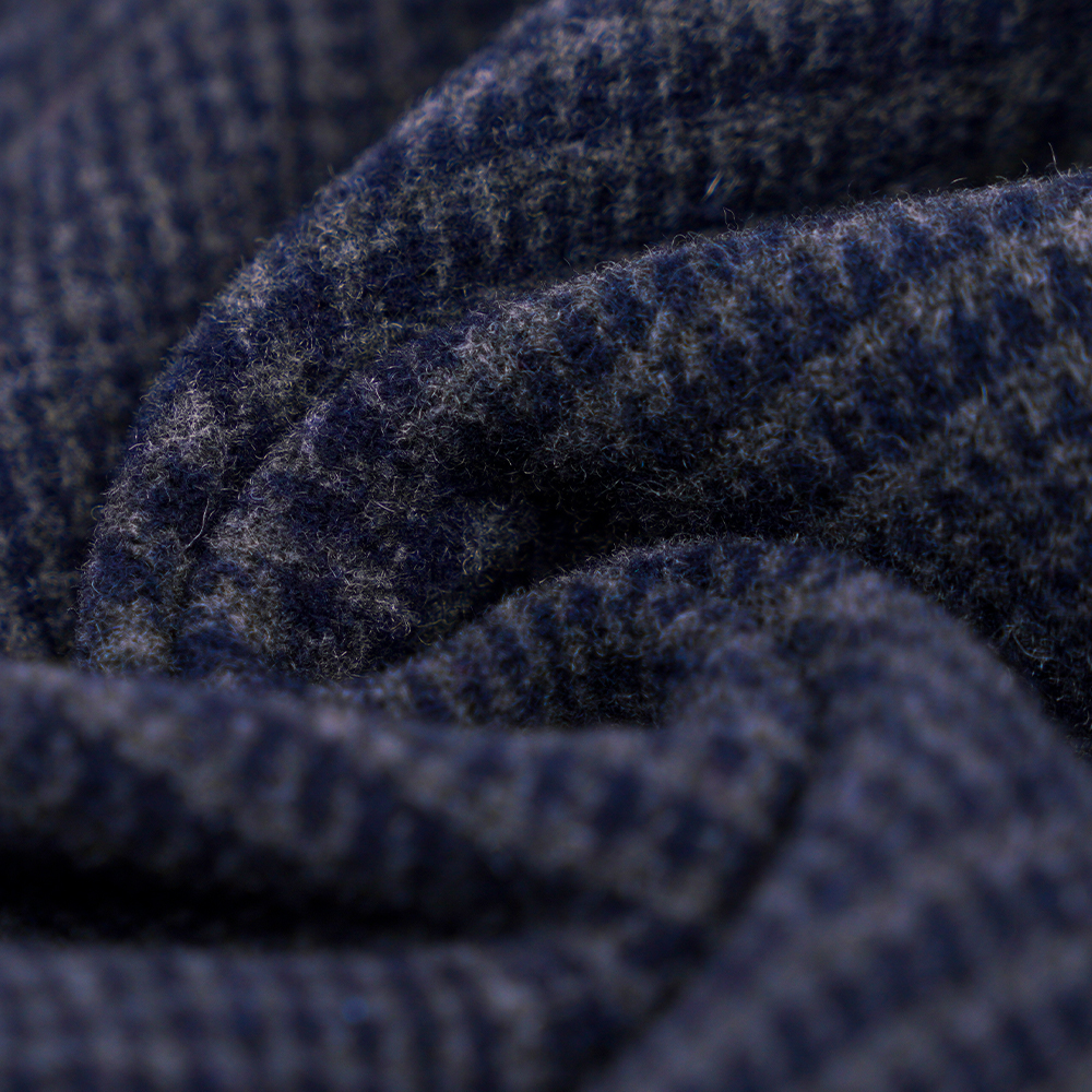 55% Lã, 45% Outro,r 645G/M, Azul Marinho, Tecido de Veludo Dupla Face, ML-3010305-1