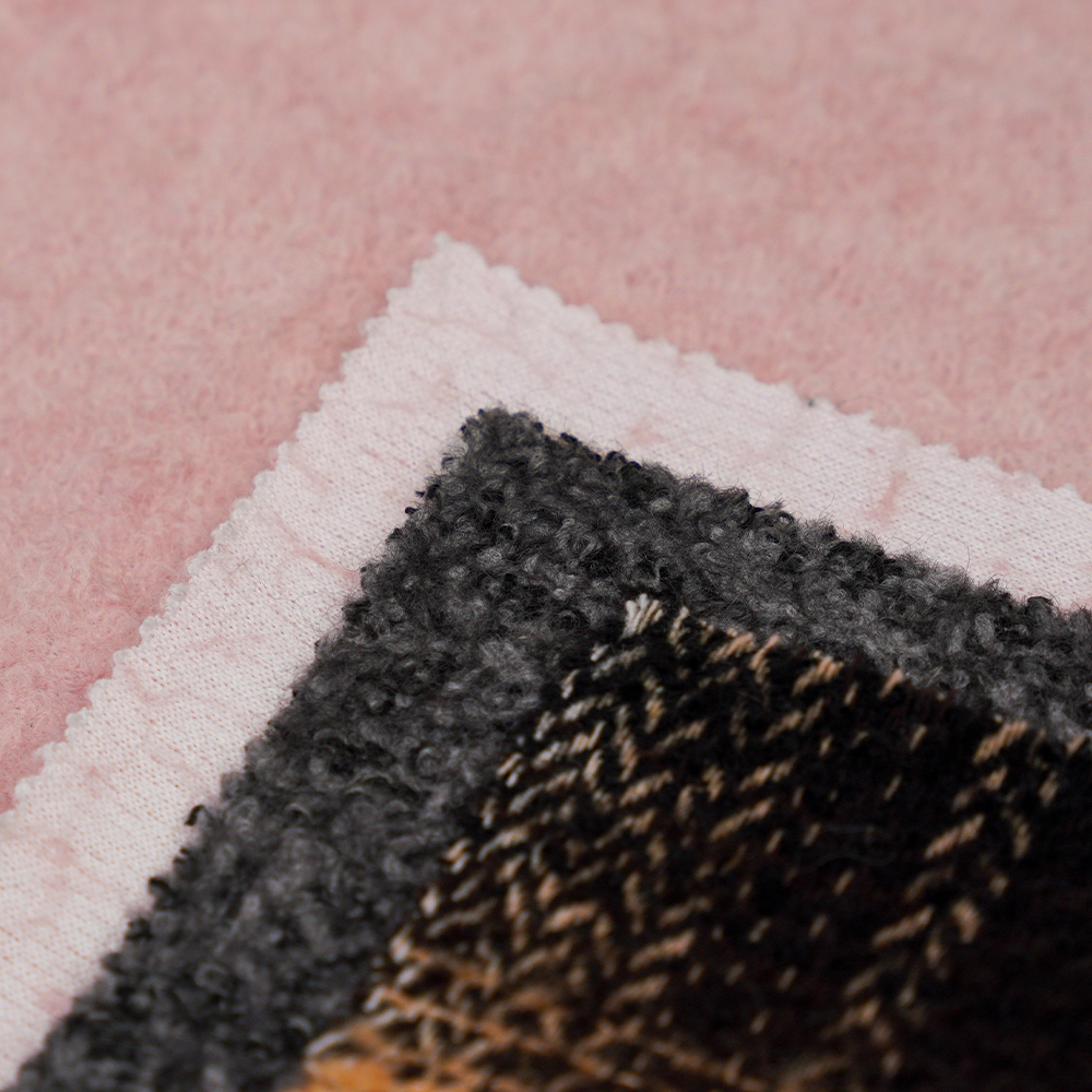 40% Lã, 60% Poliéster, 540G/M, Preto e Branco, Tecido Círculo Tweed, ML-8021071